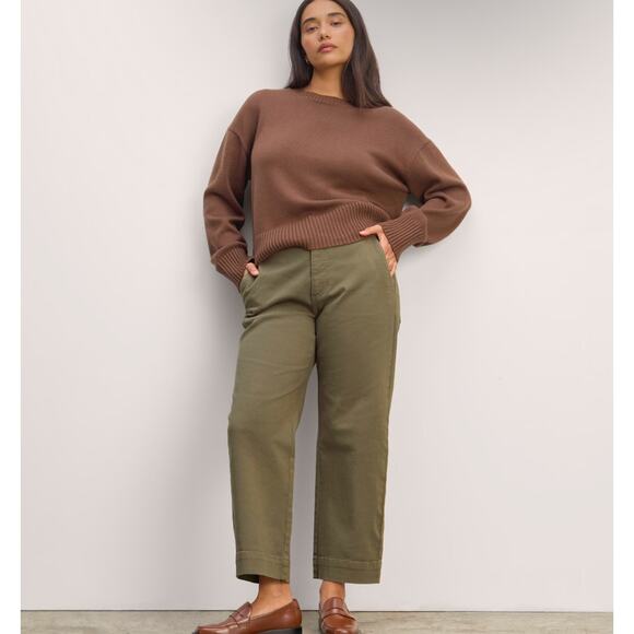 NWOT Everlane Utility Straight Leg Pant Green Size 6 - Picture 1 of 9